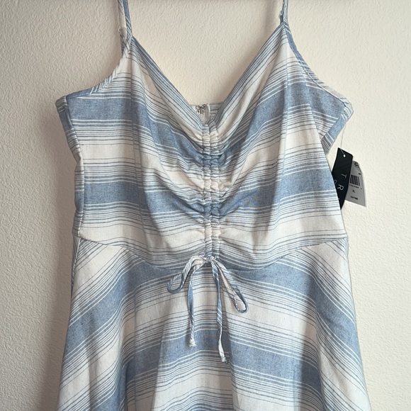 Trixxi Junior Blue Striped Cinch Front A Line Dress - Picture 7 of 9